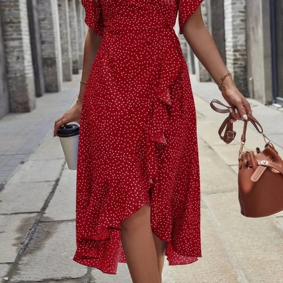 Red Preppy Womens Dress - Picture 5 of 5